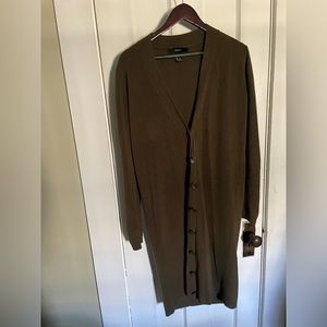 Forever 21 olive green duster cardigan, size L (super soft)